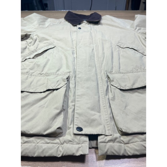 Nautica Mens chore barn coat Tan Corduroy Collar Size Large Quilted Lined - Picture 7 of 9